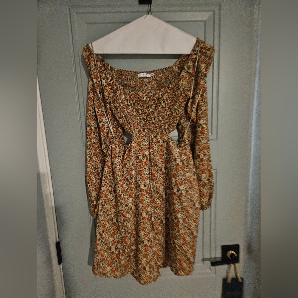 Lush Multicolor Floral Long Sleeve Dress